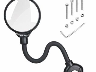 Zacro Espejo Retrovisor de Bicicleta,360° Adjustable para Bicicleta Manillar,Espejor Rotativo Universal,Ángulo Amplio para Carretera Montaña