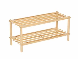 Zapatero 2 baldas madera abeto 64x26x29,50 cm