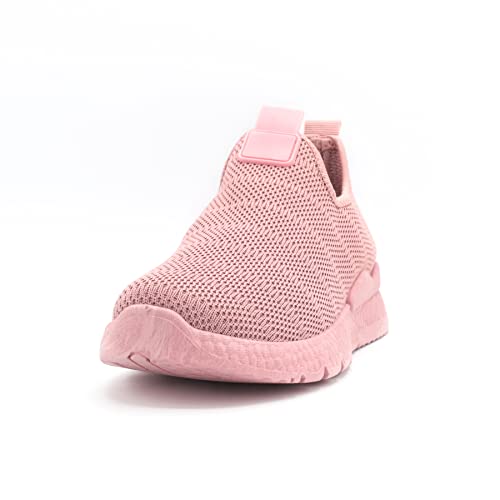 ZAPSHOP, Zapatillas Deportivas de Mujer, Zapatillas Running, Zapatillas Slip-On, Fitness, Sneaker, Casual, Transpirable, Comodos Ligeras para Correr Trabajar Andar, Calzado, sin Cordones, Rosado