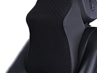 ZATOOTO Reposacabezas Coche - Cojines para Conductores, Cojin Asiento Coche Espuma de Memoria Negro