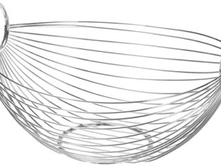 Zeller 24895 Frutero, Ovalado, Metal, Plateado, 27.5x26x15 cm