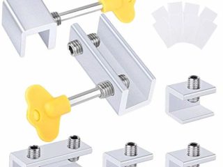 ZFYQ 6 Pack Cerradura de seguridad para ventana corredera ajustable, marco de puerta con cerradura de aleación de aluminio, con cerradura de seguridad y llaves