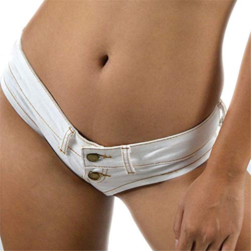 ZHER-LU Mujer Pantalones vaqueros ultracortos Pantalones cortos Pantalones calientes sexy Bragas Calzoncillos Lady Night Club Beach Bar