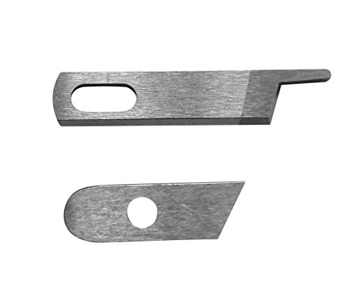 ZickZackNaehmaschine Cuchilla superior e inferior (con agujero) para Singer 14 U 14 SH Overlock