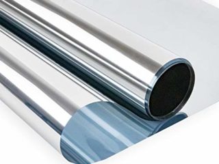 Zindoo Vinilo para Ventanas Efecto Espejo Cristal Unidireccional Protector de Privacidad Anti 99% UV Película de Aislamiento Adecuada para Hogar, Oficina Plata 40 * 200cm
