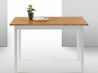 ZINUS Mesa de comedor de madera Becky de 114 cm, Mesa de cocina de madera maciza estilo casa de campo, Montaje sencillo