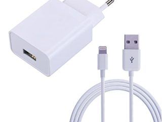 ZLONXUN Cargador 12W y Cable Compatible con iPad Air 2/1, iPad Mini 2/3/4/1,iPhone 6/7/8/Plus/5S