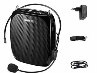 Zoweetek® Amplificador portatil (10W) con 1800 mAh batería de Litio con un microfono para guías Maestros Profesores Artistas animadores promotores de Ventas,etc