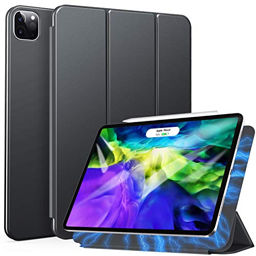 ZtotopCase Funda para iPad Pro 11 Pulgadas 2021/2020, Respaldo magnético Inteligente Smart Cover Auto-Sueño/Estela,Estuche iPad Pro 11 2021/2020,Gris