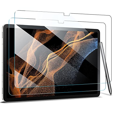 ZtotopCases 2 Piezas Protectores de Pantalla para Samsung Galaxy Tab S8 Ultra 14,6 Pulgadas 2022 (SM-X900 / X906), Vidrio Templado de Alta Definición para Samsung Galaxy Tab S8 Ultra 2022