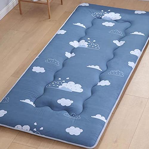 ZUSFUL Colchón Futon con Estampado Dibujos Animados Futon Japones para Dormir Suelo Cama Futón para Niños Colchón Cama Individual Enrollable para Dormitorio Estudiantes Tatami Cama,90×190cm