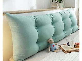 ZWDM Almohada De Apoyo para Cabecera Grande, Respaldo De Cuña, Almohada De Posicionamiento Triangular para Leer, Cojín De Respaldo De Lino Lumbar Reforzado con Funda Extraíble, Cuña De Almohada