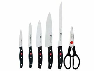 Zwilling TWIN POLLUX - Set de 5 cuchillos y tijera doméstica multiusos, color negro