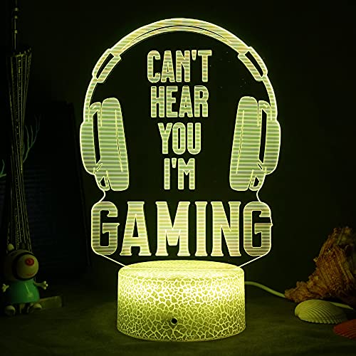 ZWOOS Lampara Gaming - Gaming Luz con Control Remoto - 16 colores - 4 modos de iluminación - Gamer Decoracion (Model D)