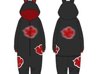 ZXCVB 2021 Akatsuki Sumpsuits Capa Anime Akatsuki Cosplay Pijamas One Piece Sumpsuits para Hombres Mujeres Adolescentes(Size:XXL,Color:Manga Larga)