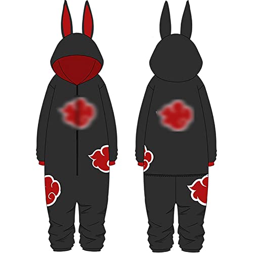 ZXCVB 2021 Akatsuki Sumpsuits Capa Anime Akatsuki Cosplay Pijamas One Piece Sumpsuits para Hombres Mujeres Adolescentes(Size:XXL,Color:Manga Larga)
